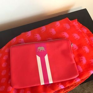 Stella & Dot clutch and scarf